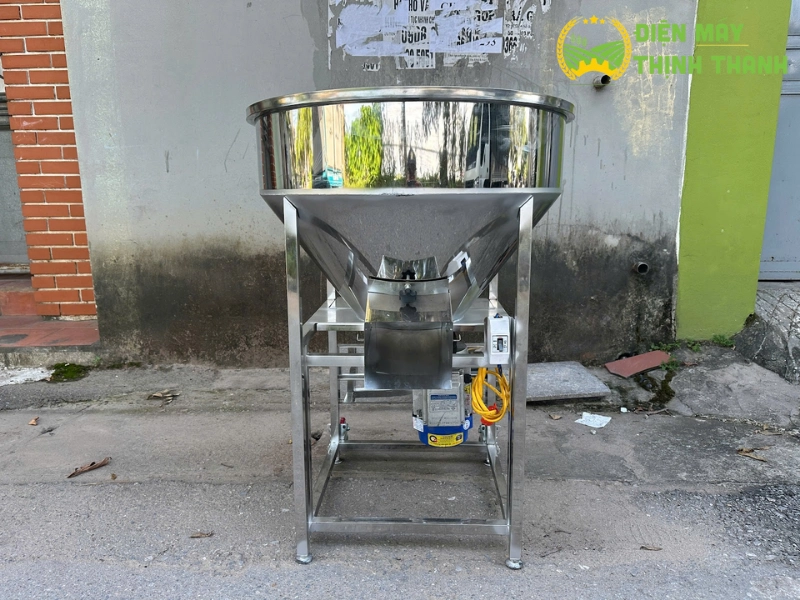 Máy trộn cám trục đứng Inox 50kg