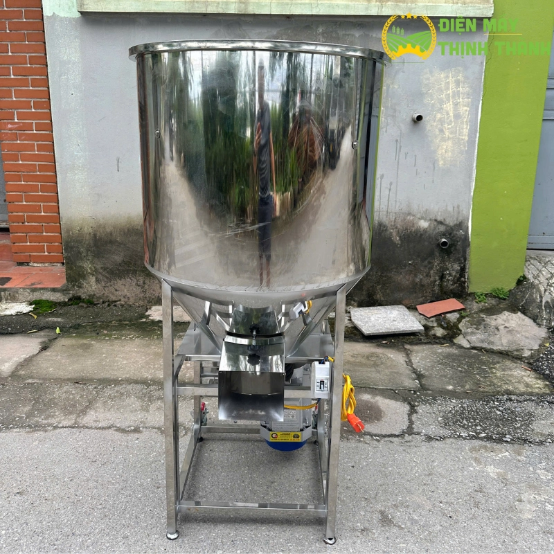 Máy trộn cám trục đứng Inox 150Kg